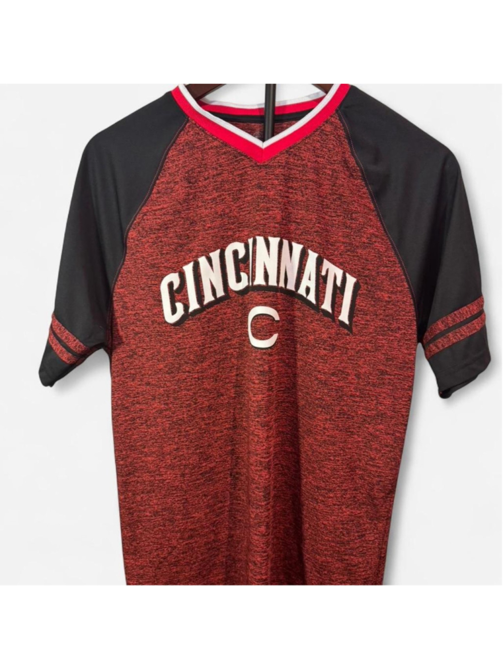 True Fan - Cincinnati Reds Black & Red Jersey - Medium